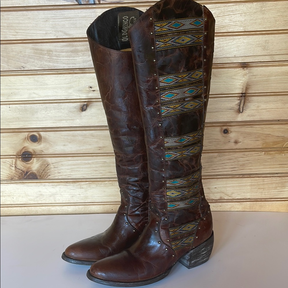Old Gringo 18” Elina Tribal Boots Size 7